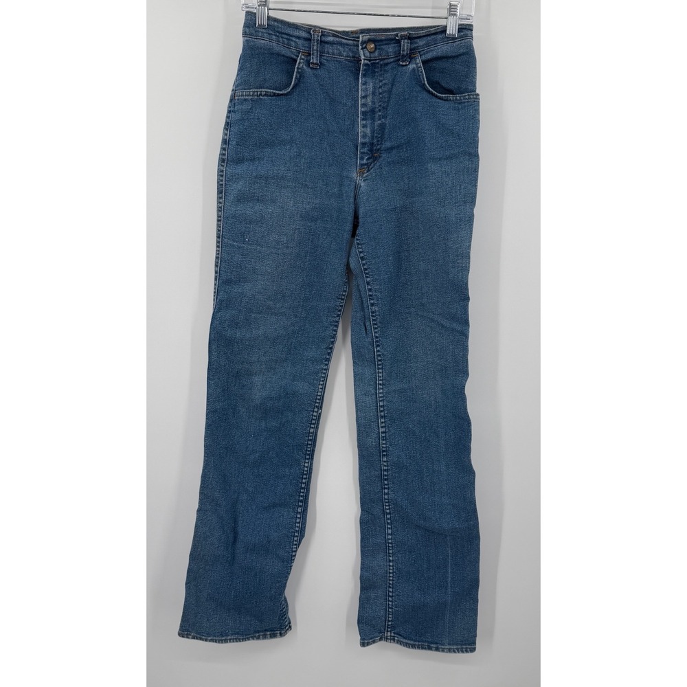 Vintage Lee High Waisted Straight Leg Jeans Medium Wash Made in USA 11 303-2049